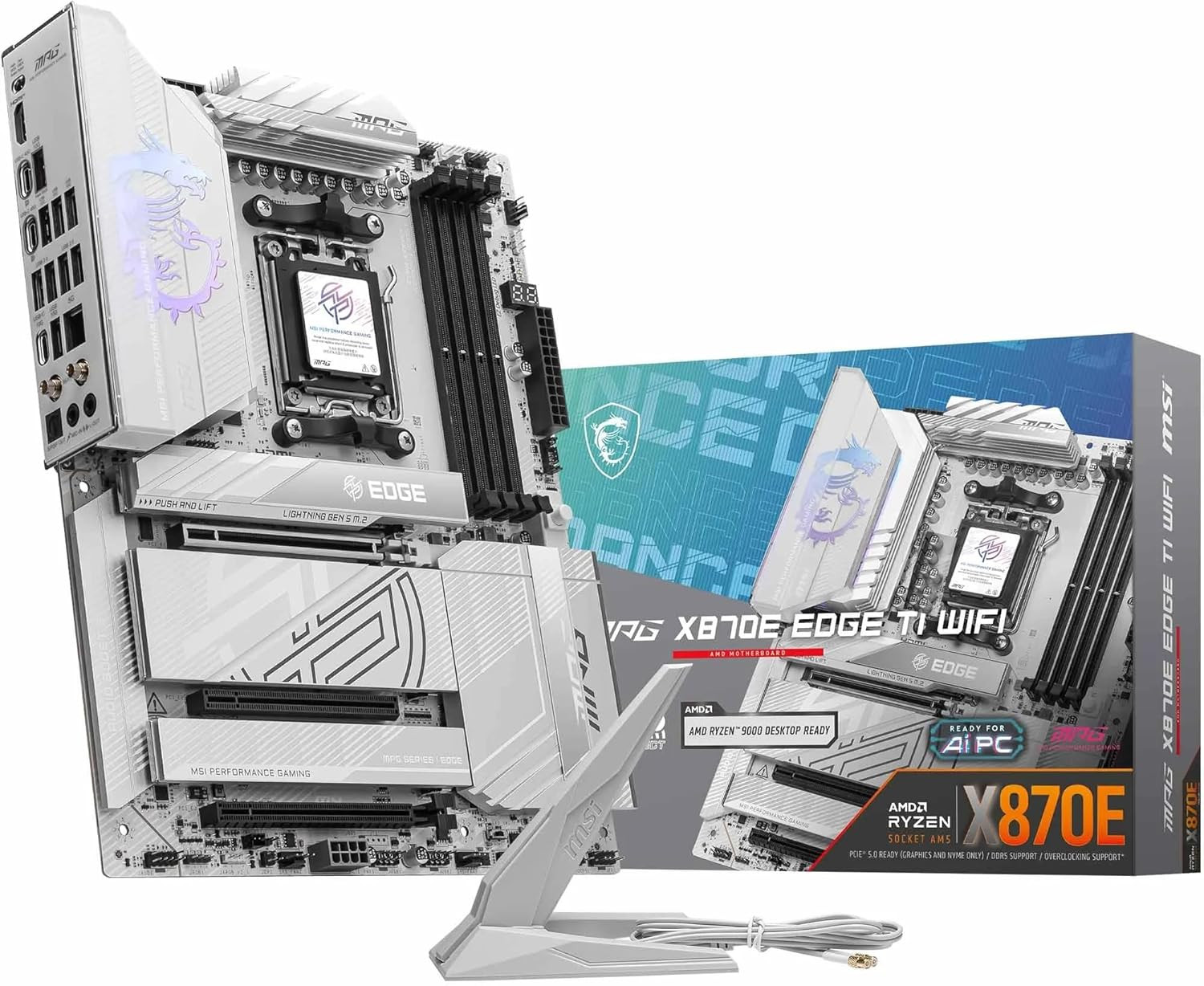 Ana lövhə MSI MPG X870E EDGE TI WIFI AMD X870 DDR5 256 GB 4×M.2