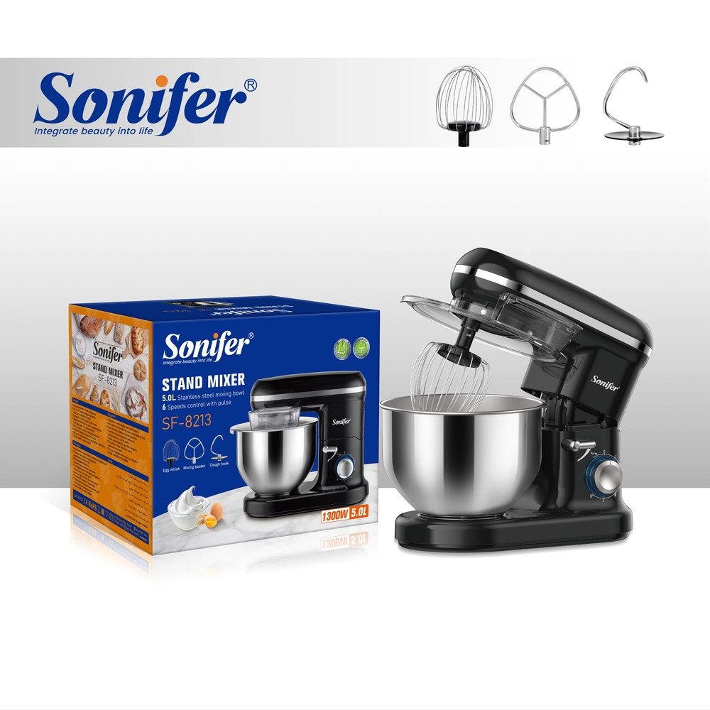 Mikser Sonifer SF-8213 (41), planetar, 1300 Vt, 6, qara