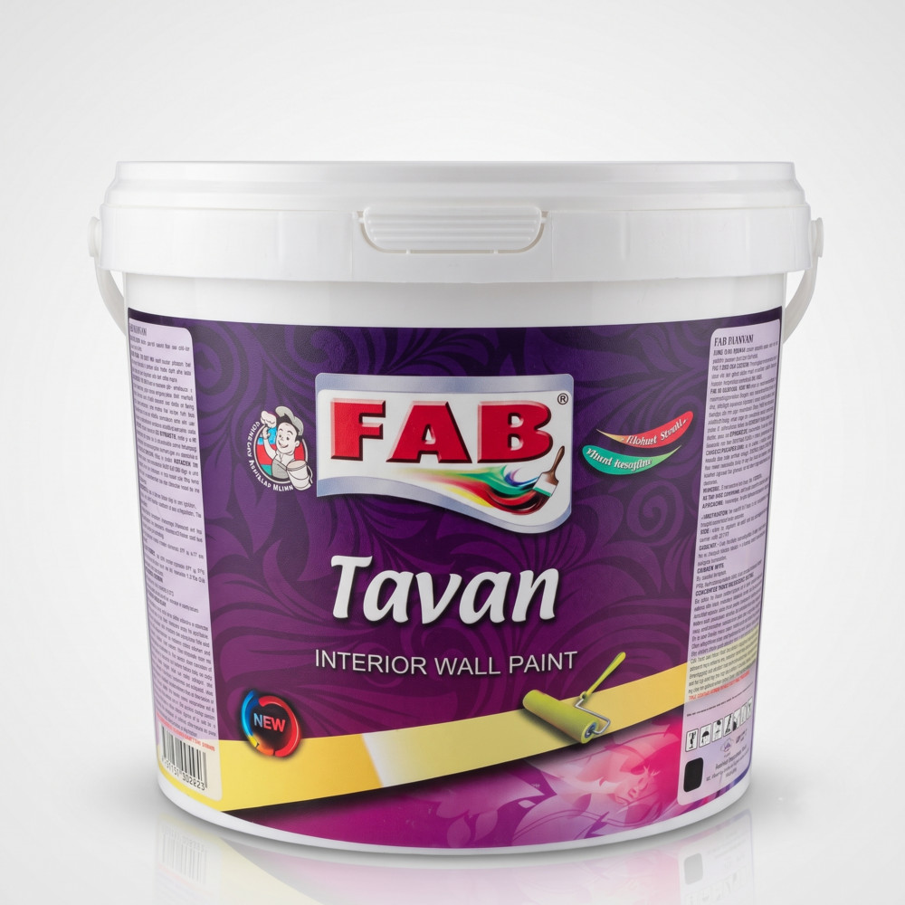 Tavan boyası FAB Tavan 360, Akril, Plastik, Tavan üçün, Ağ, 3.5 L