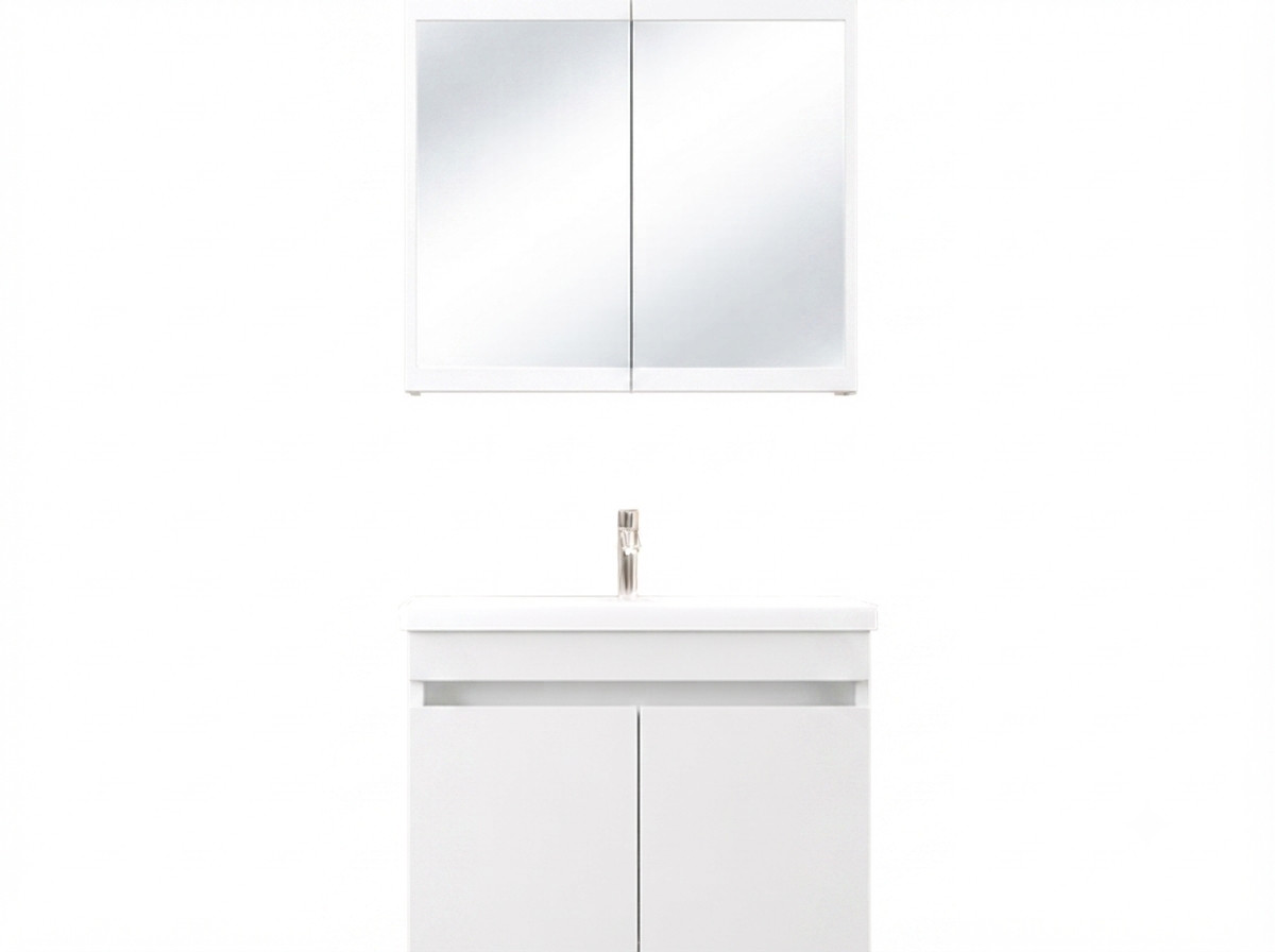 Hamam otağı üçün mebel dəsti Bagnoli, FORESTA, Ağ, 46 sm, 129 sm, 80 sm