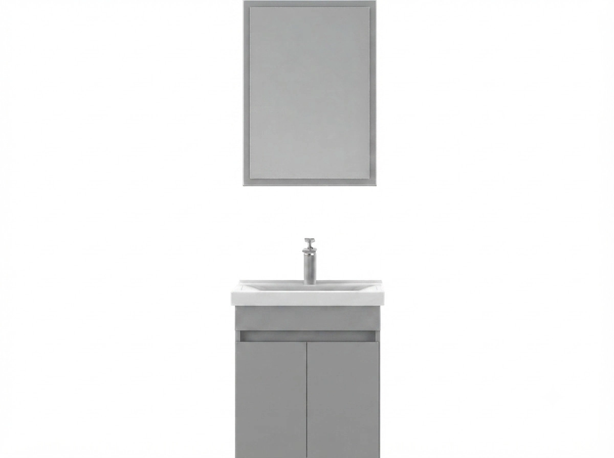 Hamam otağı üçün mebel dəsti Bagnoli, AMORE, Boz, 46 sm, 130 sm, 55 sm