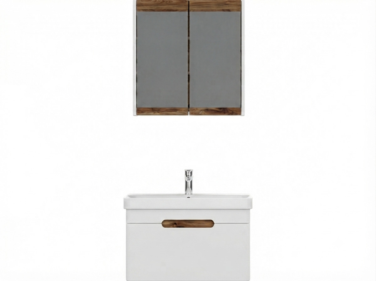 Hamam otağı üçün mebel dəsti Biani TONDO, ağ, 38x121x70 sm