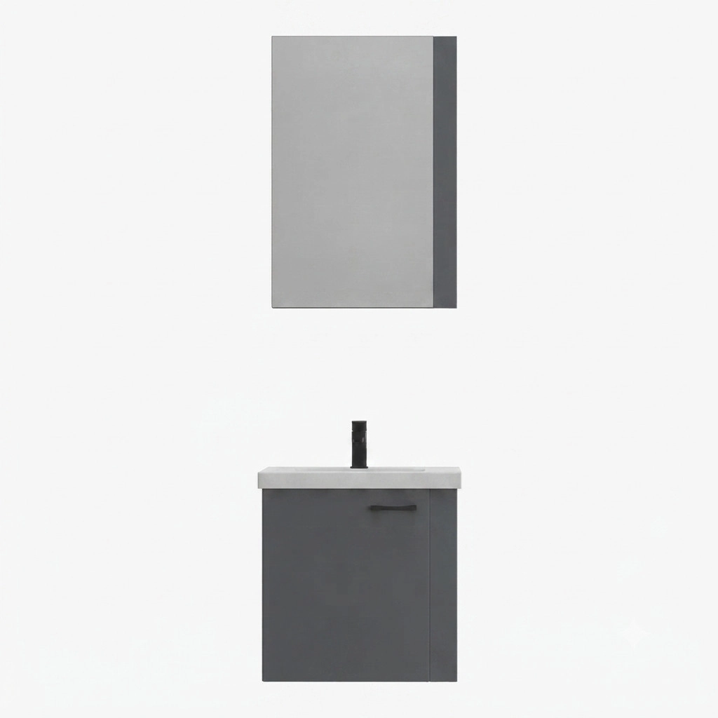 Hamam otağı üçün mebel dəsti Biani Maxibox, boz, 115x35x60 sm
