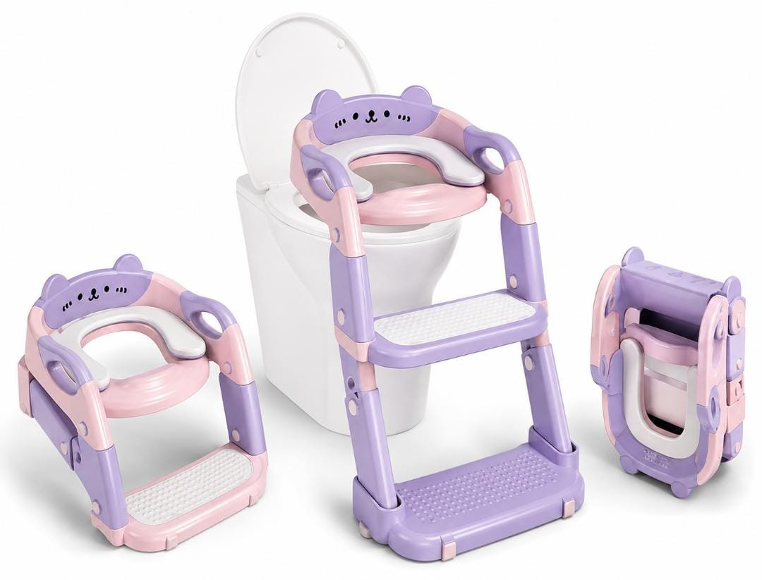 Unitaz oturacağı 3-in-1, 3+ yaş, Plastik, Bənövşəyi