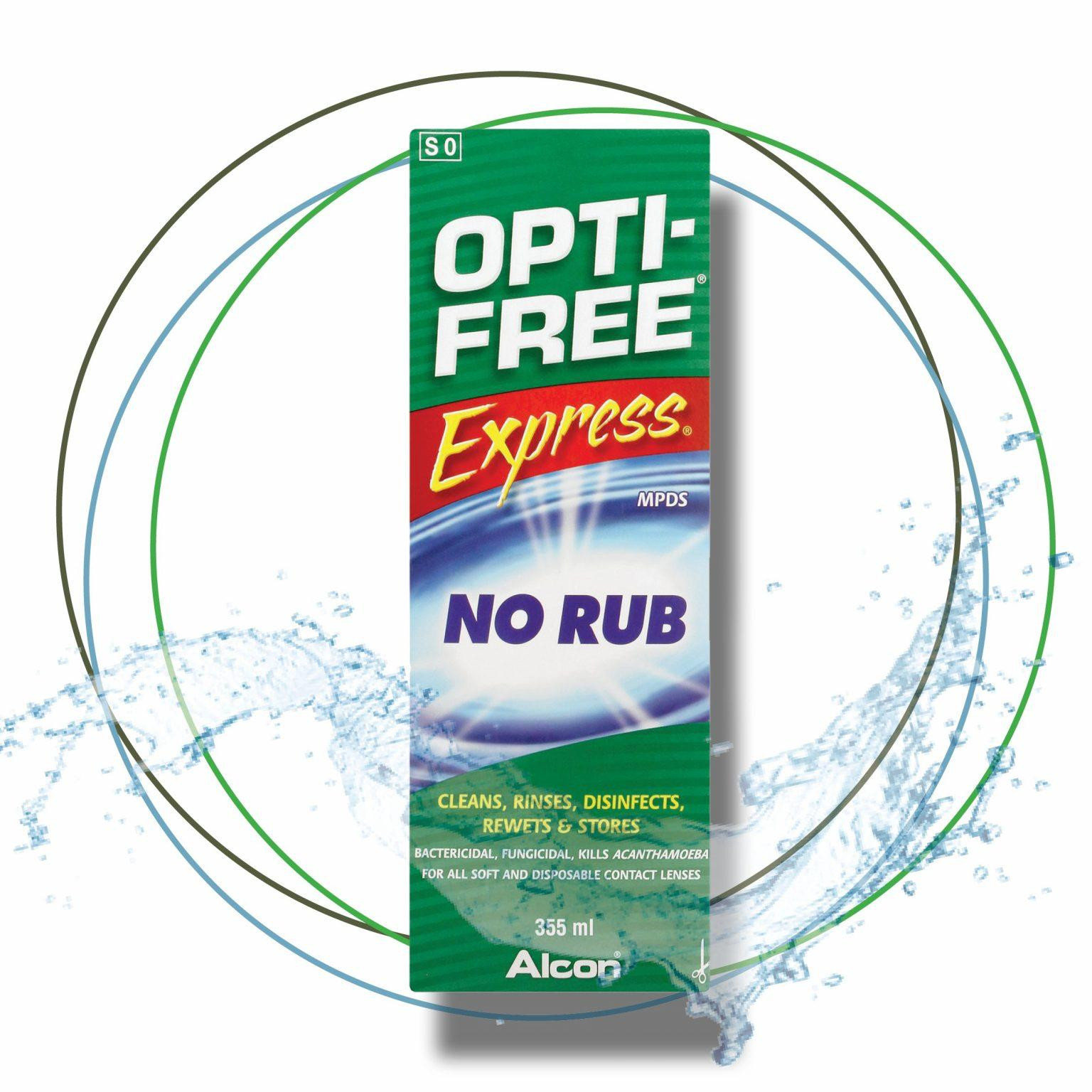Kontakt linzalar üçün həll Opti-Free Express No Rub, 355 ml