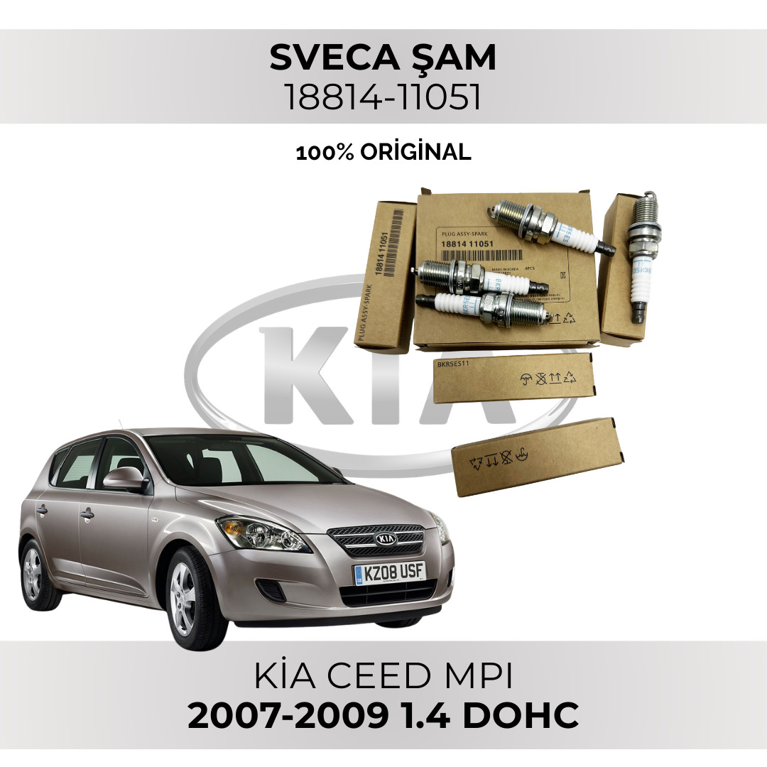 Alışma şamı Mobis 18814-11051 Kia Ceed MPI 1.4 DOHC 2007-2009 üçün, 4 əd