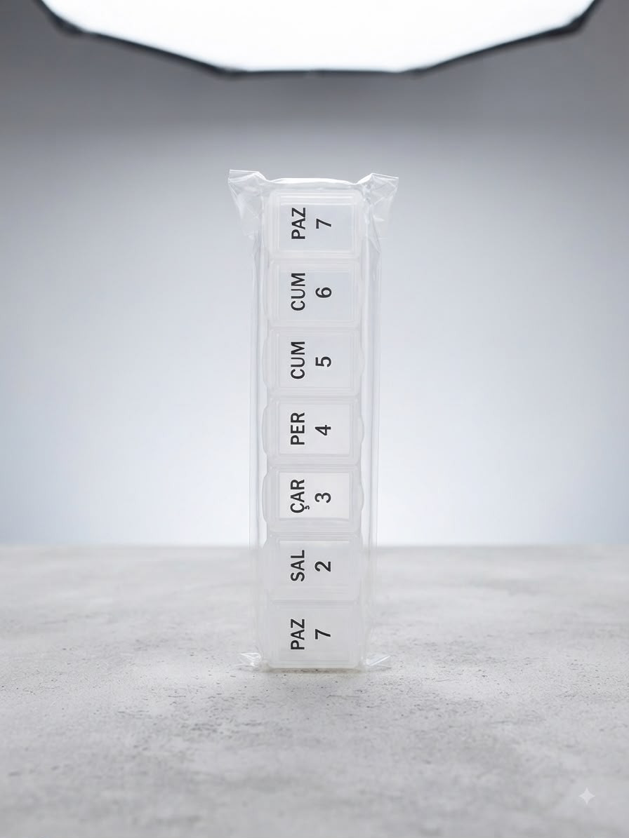 Həb qabı 10416, ABS plastik, şəffaf