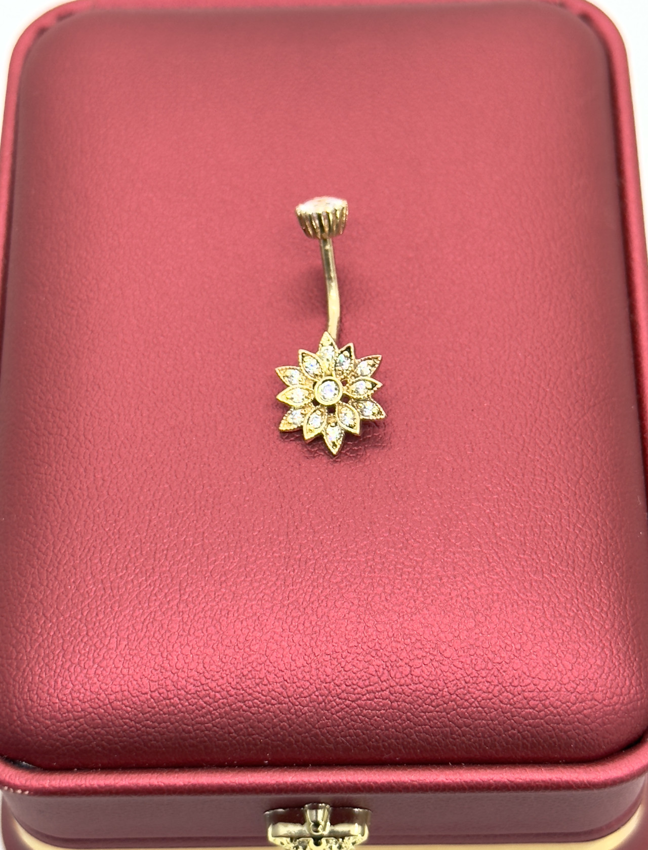 Sırğa pirsinq üçün Golden Gold, qızıl 585 əyar, 1.68 q