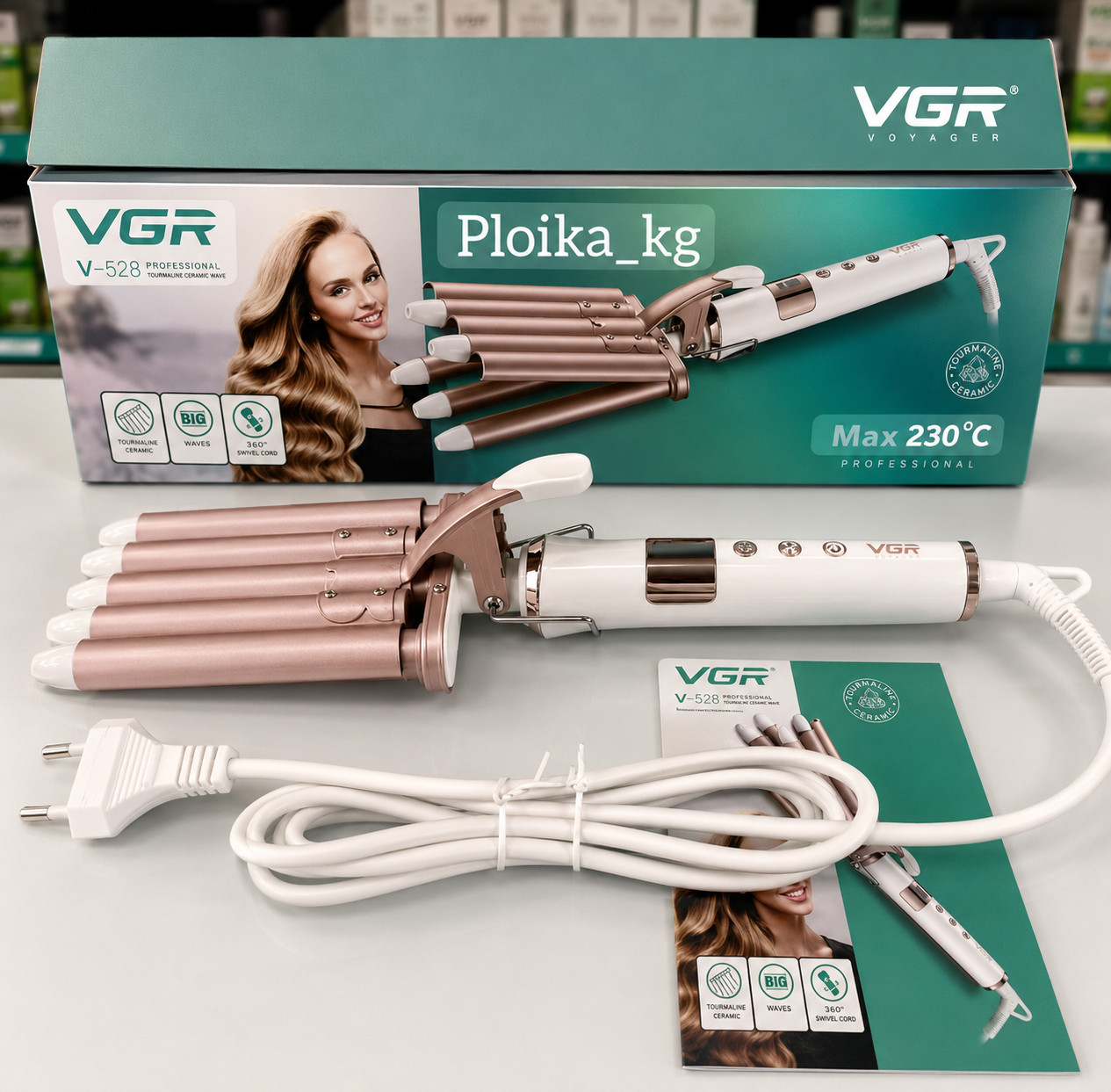 Saç üçün dalğa maşası VGR V-599 220 W qızılı