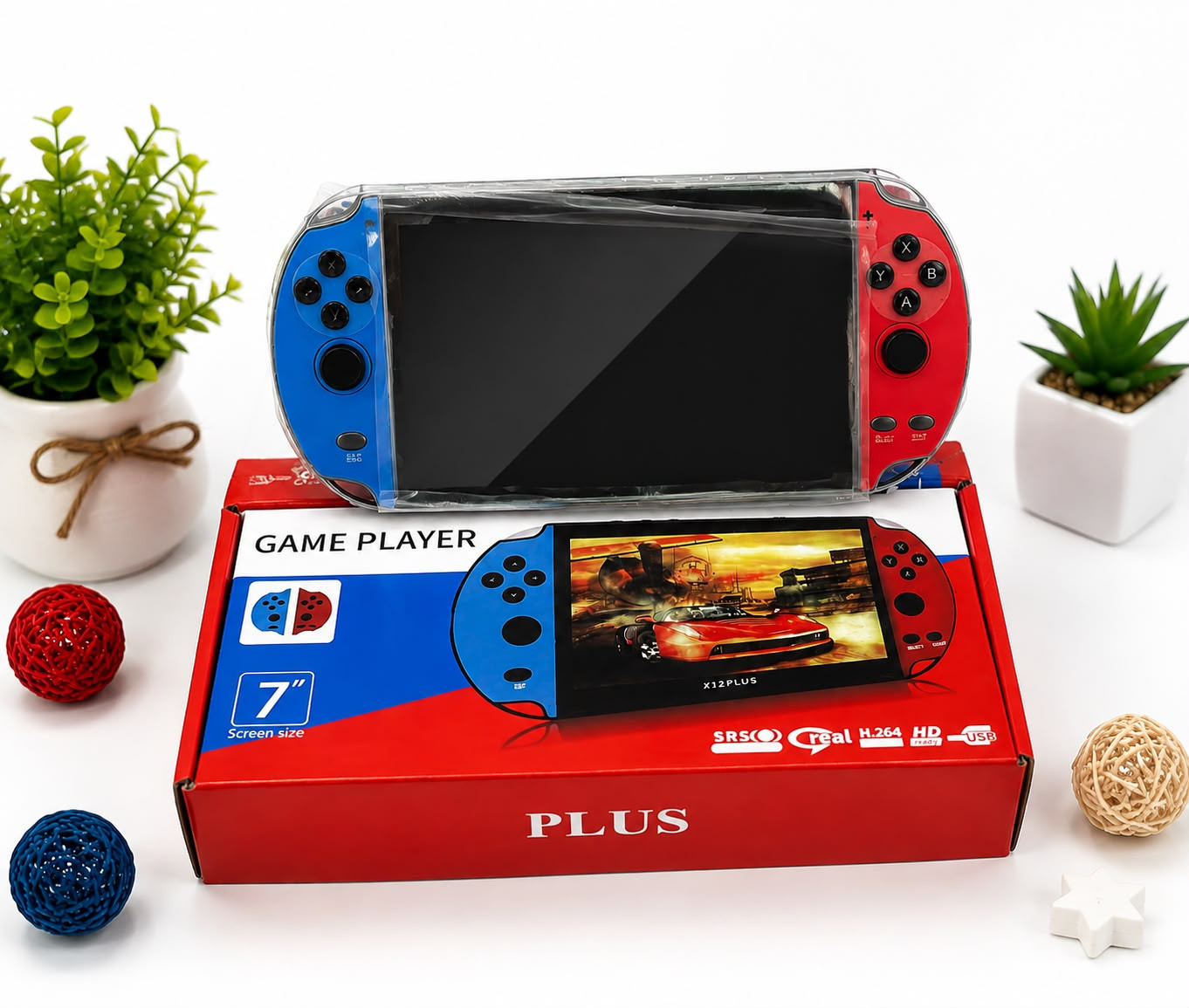 Portativ oyun konsolu X12 Plus Game Player 500 oyunlu 7 düym IPS
