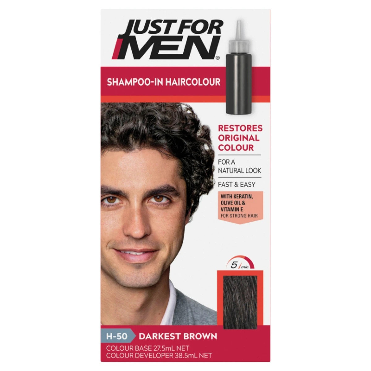 Tonlaşdırıcı şampun Just For Men Darkest Brown
