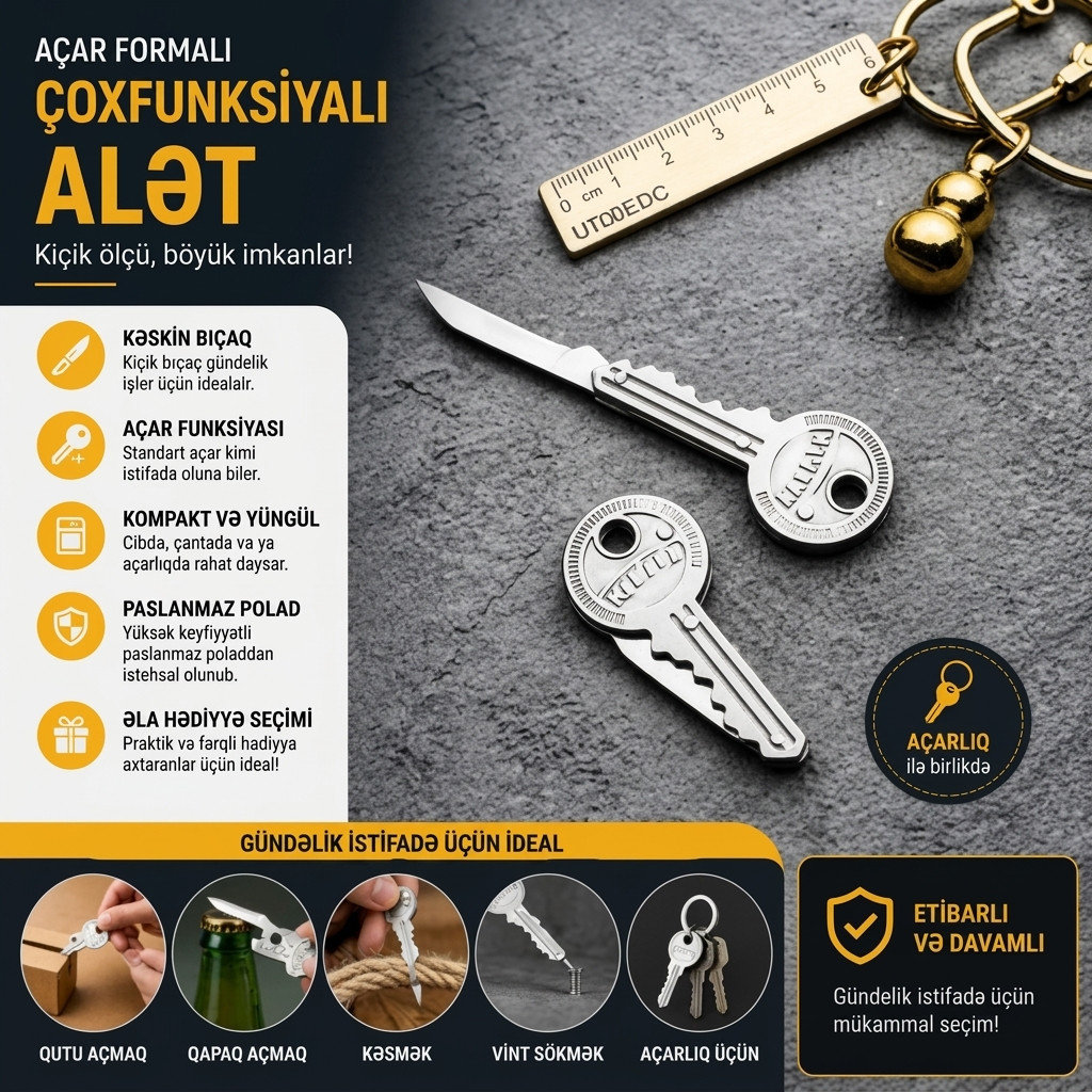 Bıçaq, Kempinq üçün, Universal, Paslanmayan polad, Gümüşü