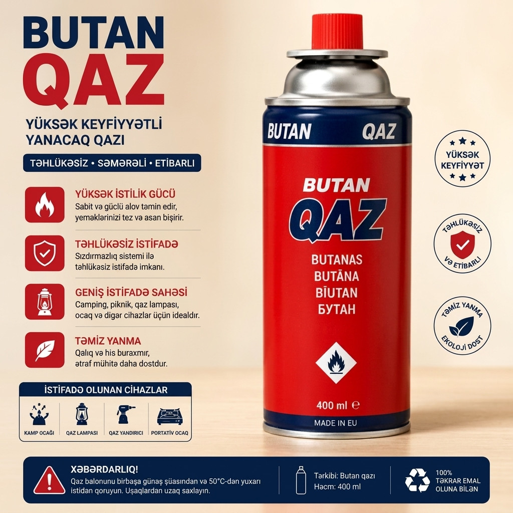 Turist qaz balonu, 400 ml, 140 q/s