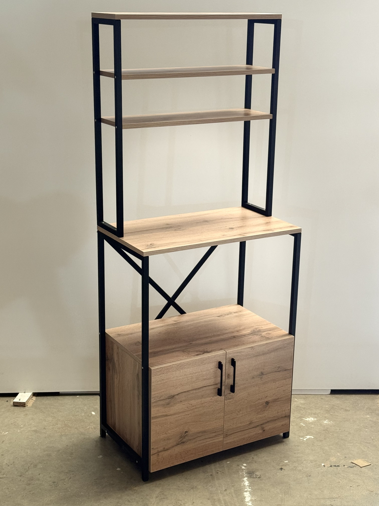 Rəf No brand, Metal və laminant, Metal/laminant votan, 70x170x40 sm