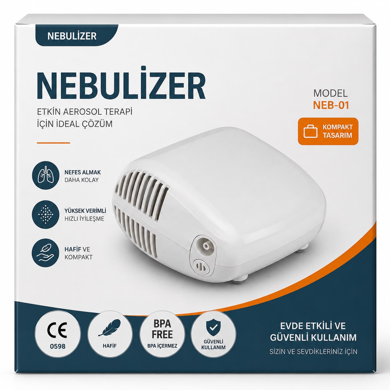 Kompressorlu nebulayzer 11021, 7 ml, 30 dəq, hər kəs üçün