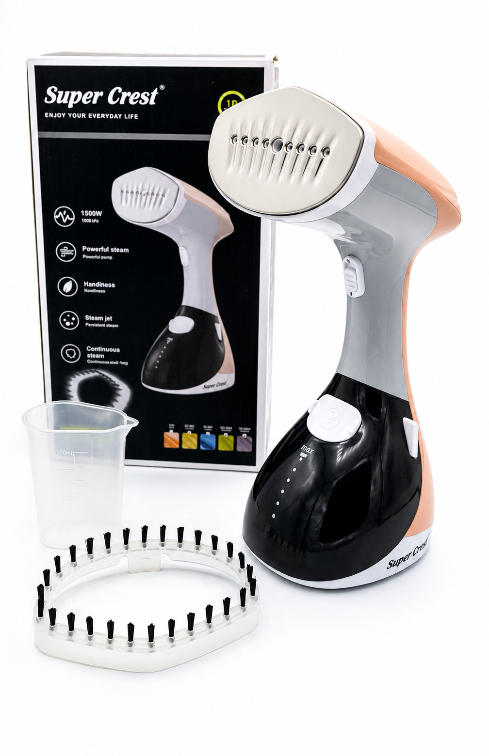 Əl geyim buxarlayıcısı Super Crest SCT-1012 1200 W 0.35 l qara