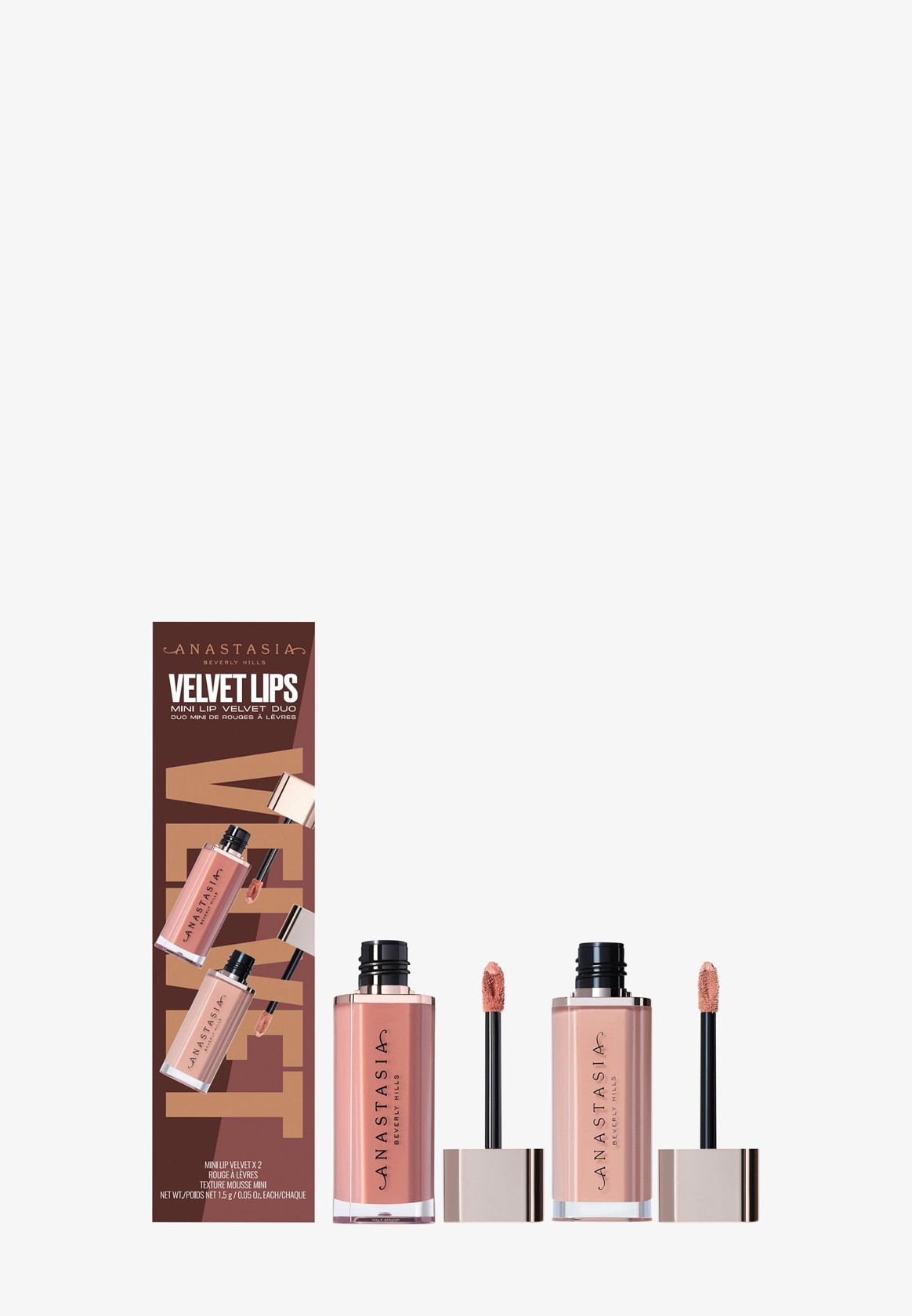 Dodaq boyası dəsti No Brand Velvet Lips Mini Duo Softy&Peachy Nude