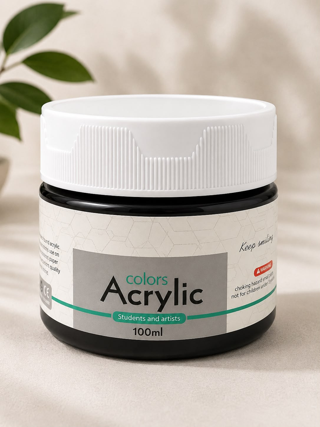 Akril boya Keep Smiling, 100 ml, Qara