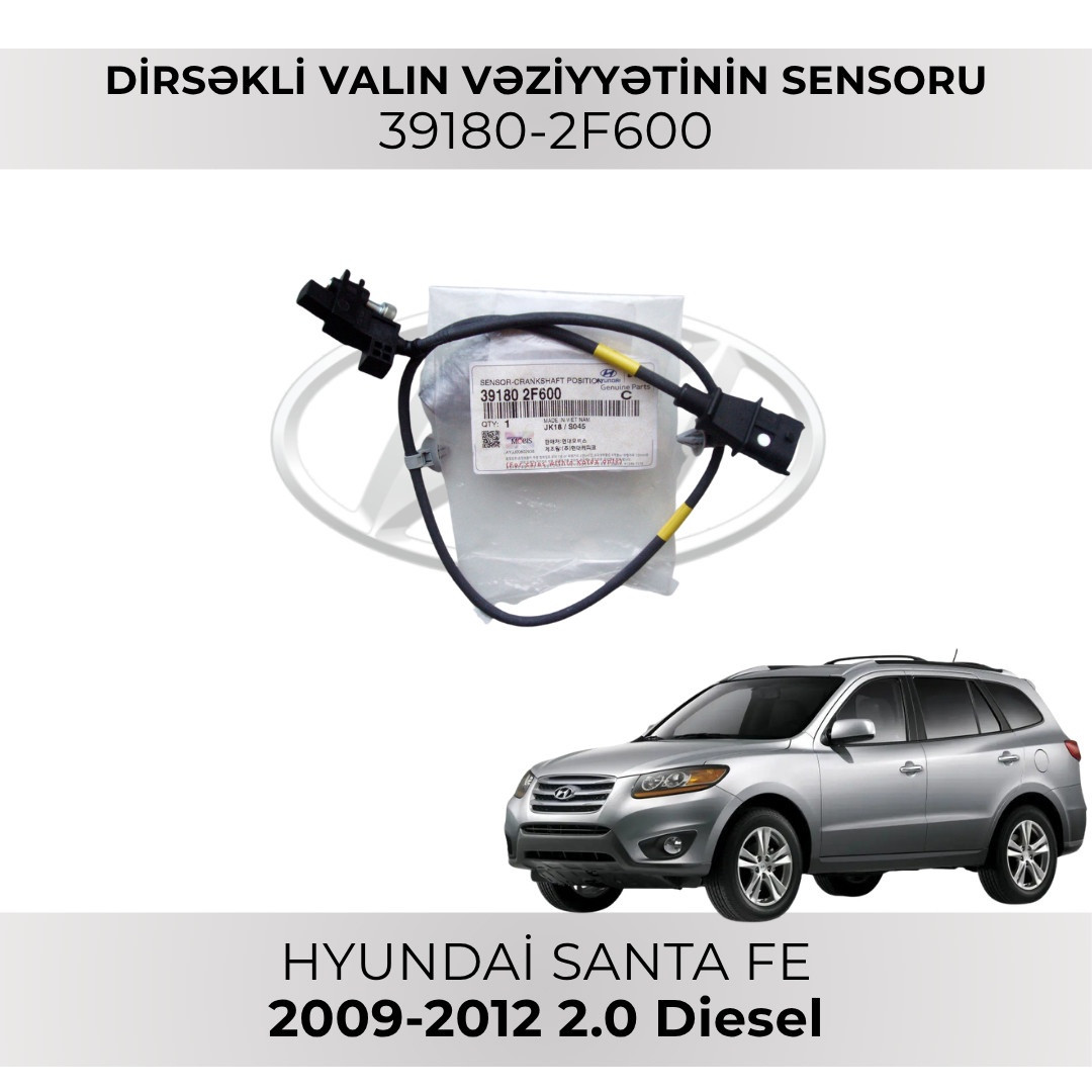 Dirsəkvarı valın vəziyyətinin sensoru Mobis 39180-2F600, Hyundai Santa Fe 2.0 Diesel 2009-2012 üçün