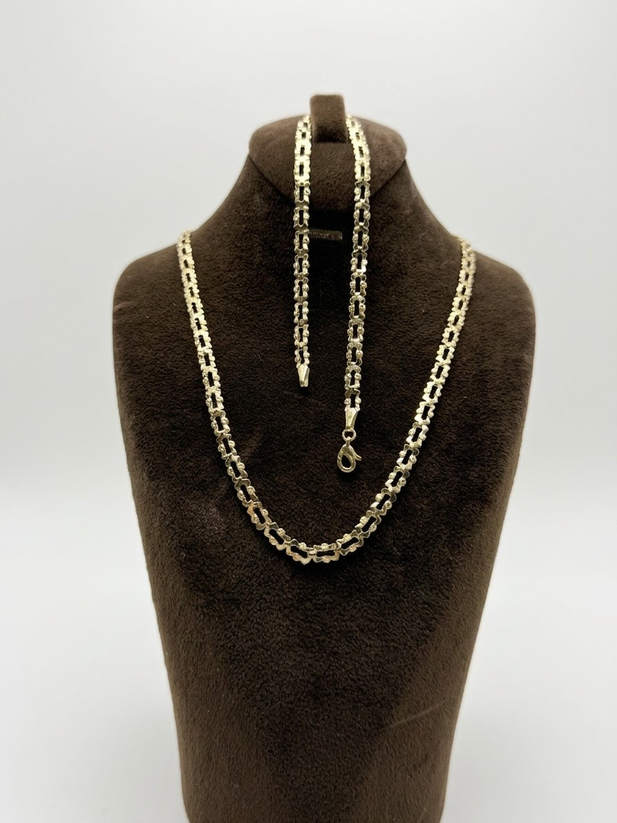 Zinət zənciri Azgold jewellery 10613, zəncir və qolbaq, qızıl 585 əyar, qızılı