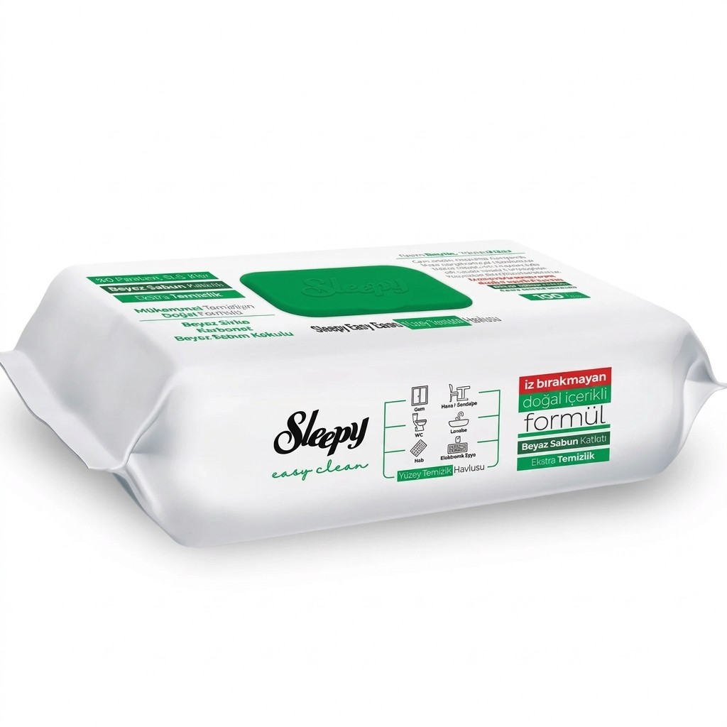 Səth təmizləyici nəm salfetlər Sleepy Easy Clean, 100 əd