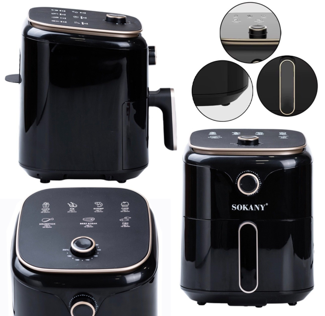 Fritöz Sokany 01-00260 4.5 L Qara