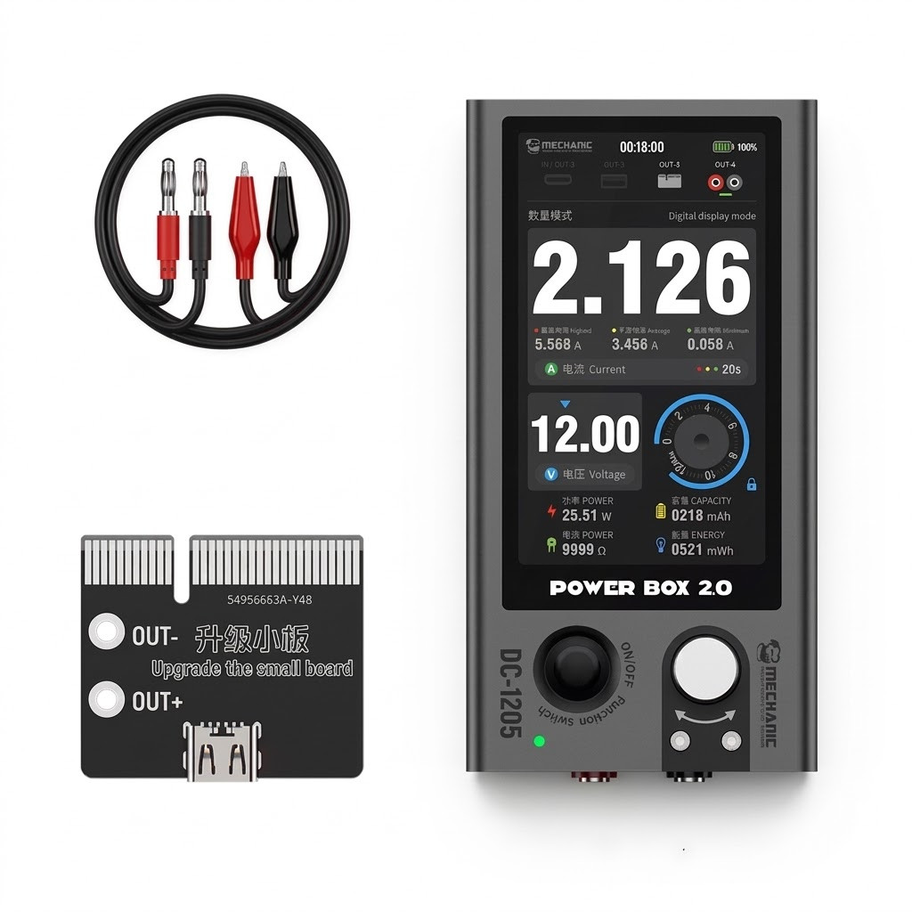 Fasiləsiz enerji təchizatı UPS Mechanic POWER BOX 2.0 DC-1205 0–12 V/0–5 A 45 W stabilizator 1000 mAs