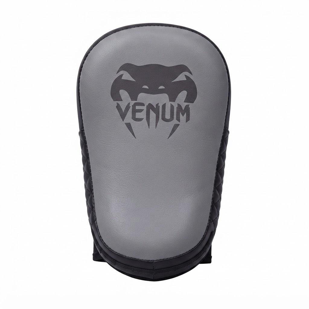 Zərbə yastığı Venum A29, eko dəri, köpüklənmiş polimer, döyüş sənətləri, kikboksinq və MMA üçün, boz/qara, 20×32×32 sm
