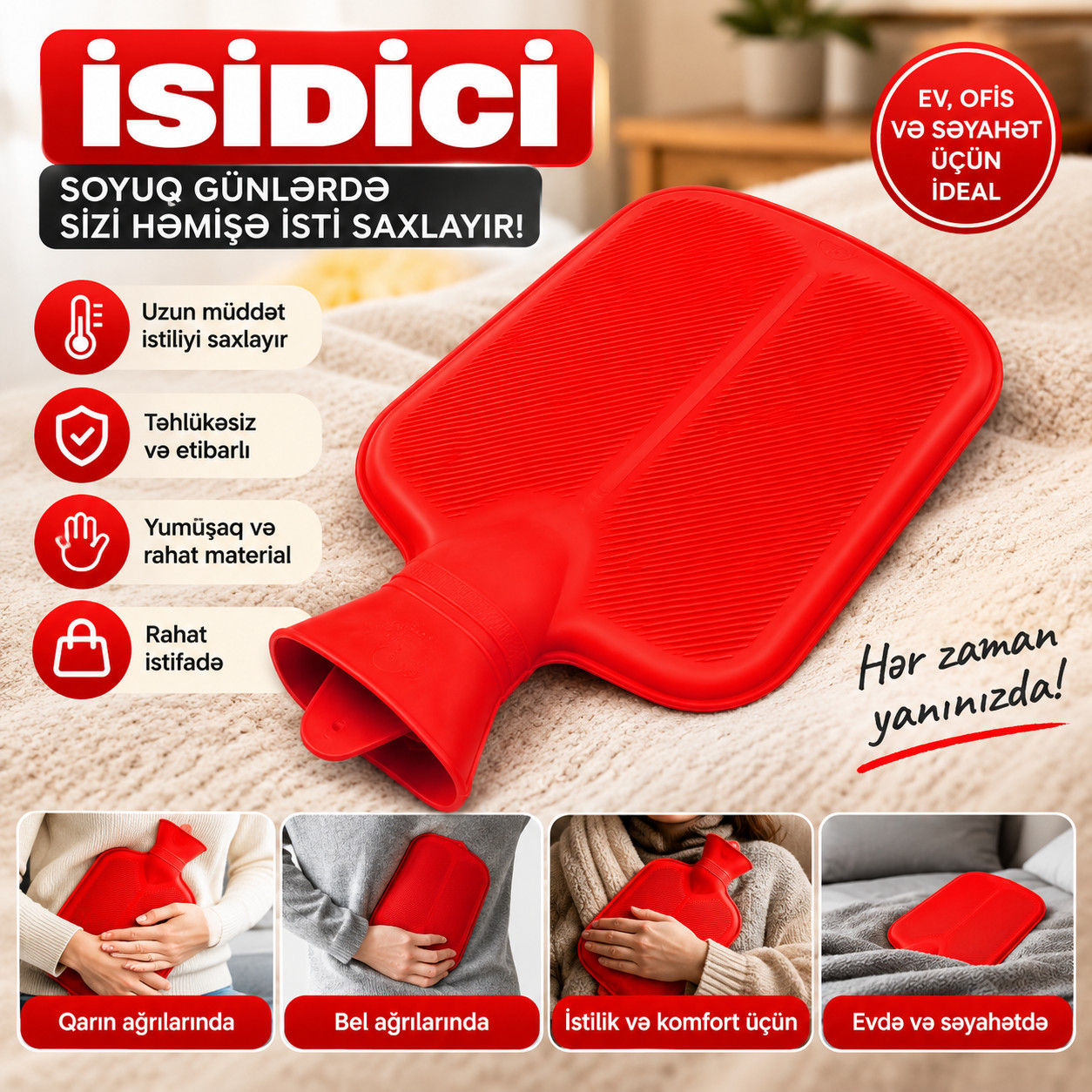 İsidici, Qırmızı, Plastik