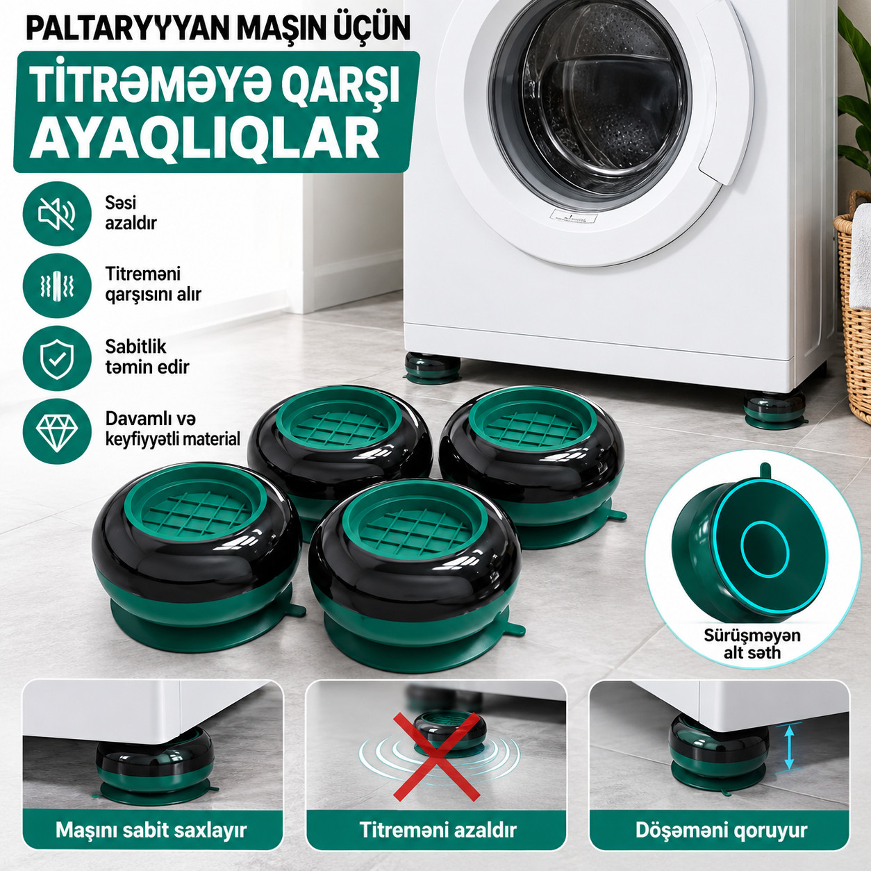 Paltaryuyan maşın üçün universal altlıq plastik/silikon