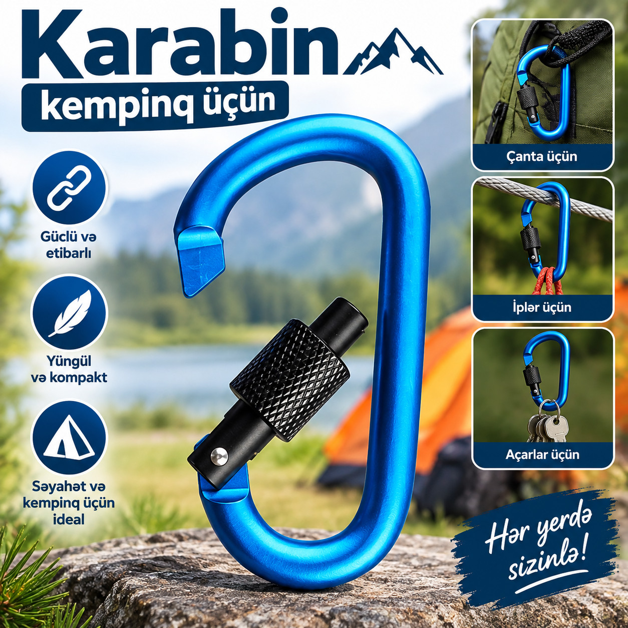 Karabin kempinq üçün, göy