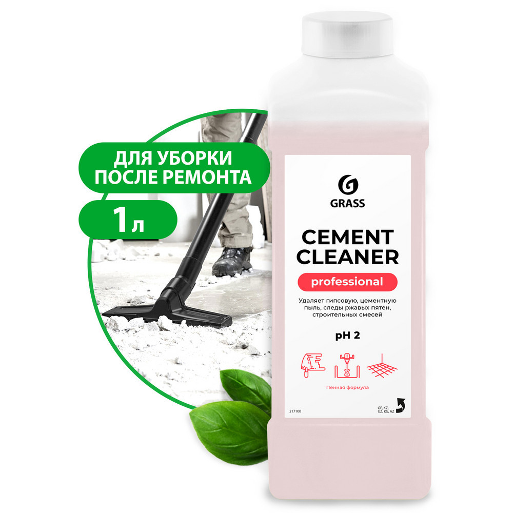 Döşəmə və divar üçün vasitə Grass Cement Cleaner, konsentrat, hər növ döşəmə üçün, 1000 ml