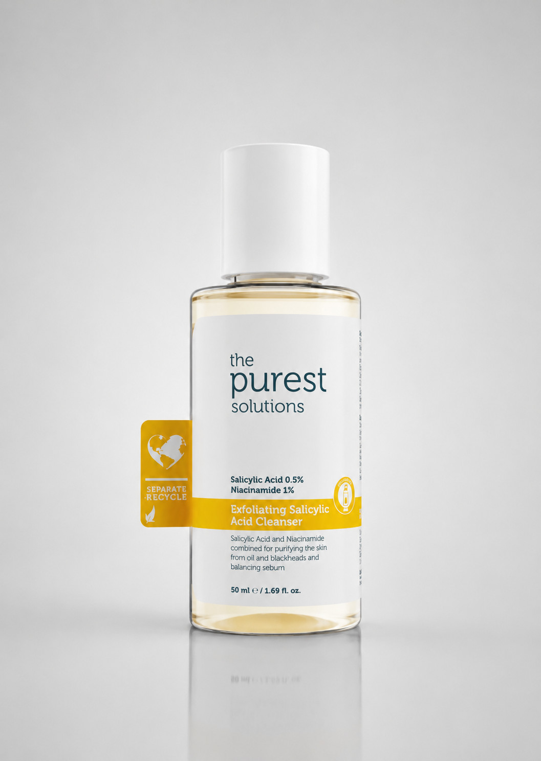 Üz təmizləyici vasitə The Purest Solutions, Exfoliating Salicylic Acid Cleanser, gel, 50 ml