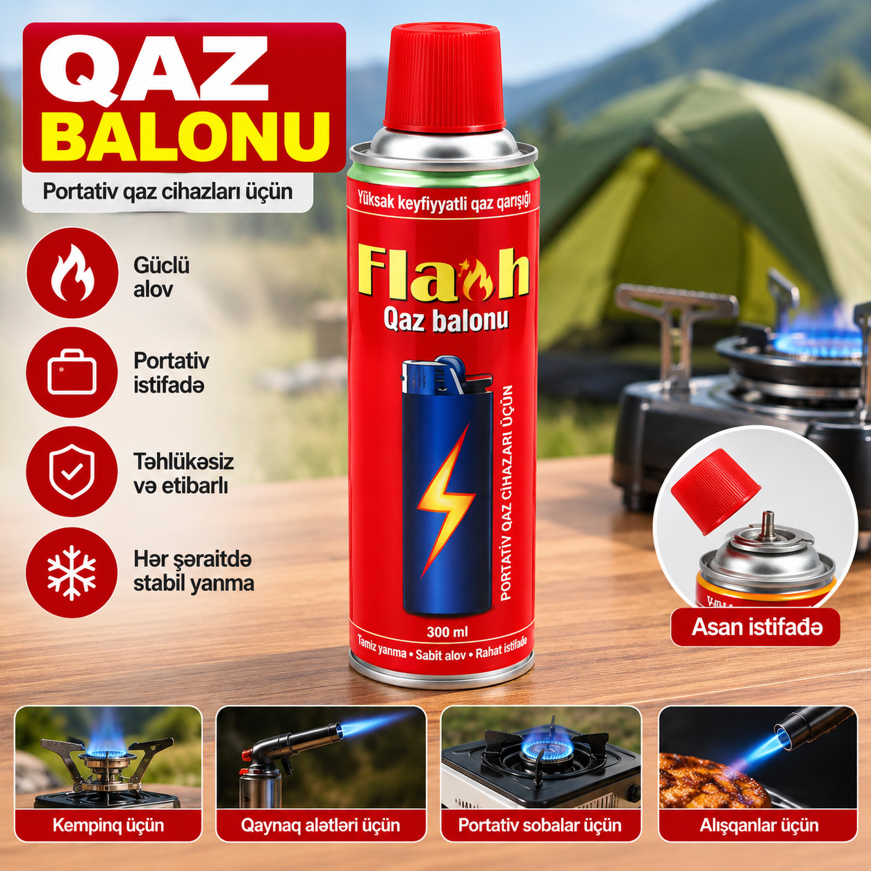 Turist qaz balonu 250 ml 140 q/s