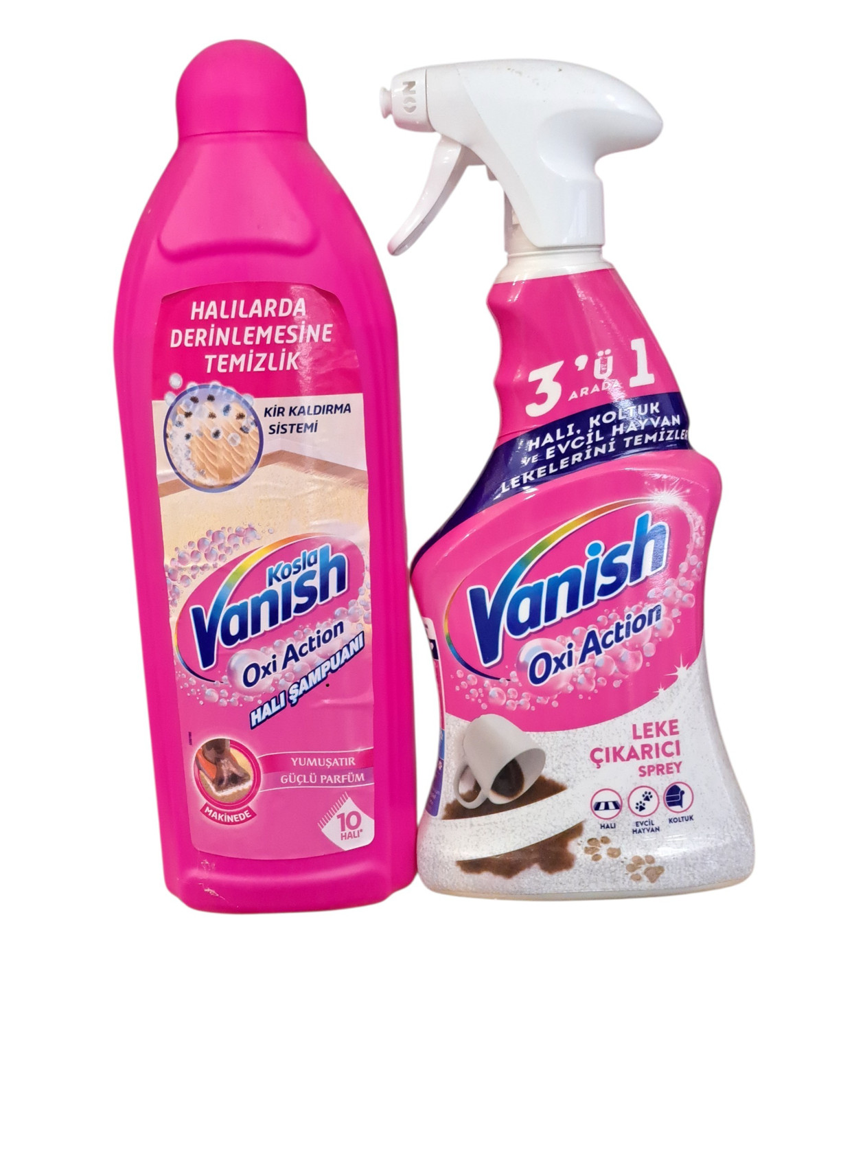 Xalça və yumşaq mebel təmizləyicisi Vanish, sprey/maye, xalça üçün, 850/500 ml