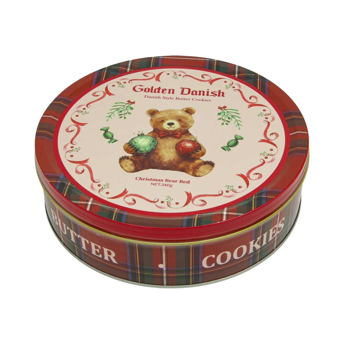 Peçenye Carilo Golden Danish Style Butter Christmas Bear Red, 340 q