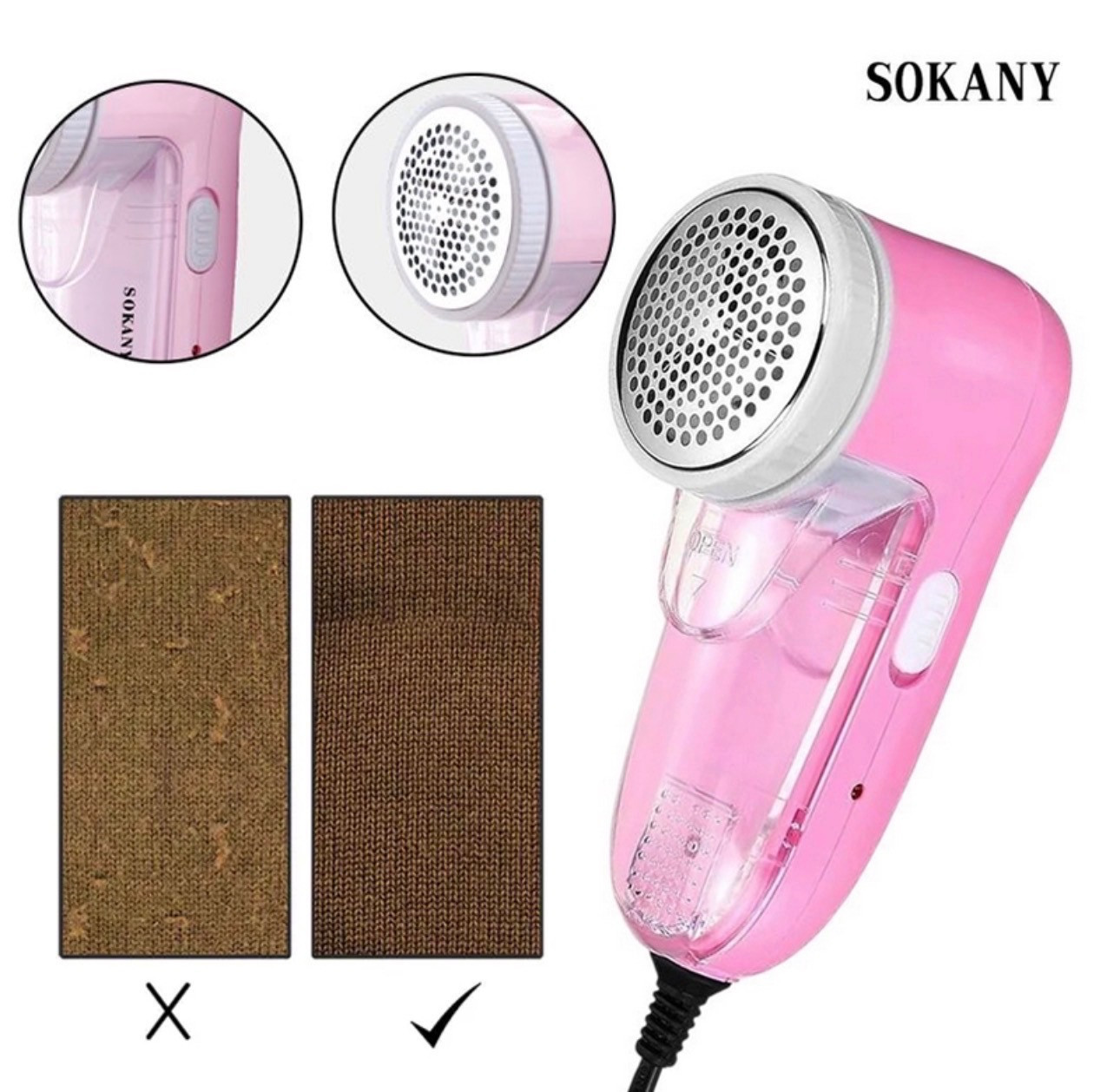 Tük Təmizləyici Sokany SK.3847306_AS 4 W Çəhrayı