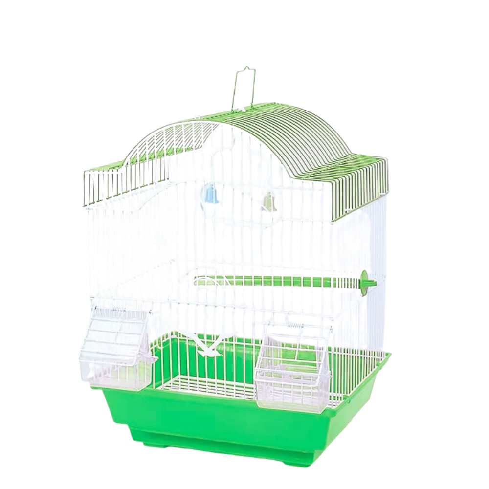 Qəfəs, dəmir/plastik, 30х22х40 sm, yaşıl/ağ