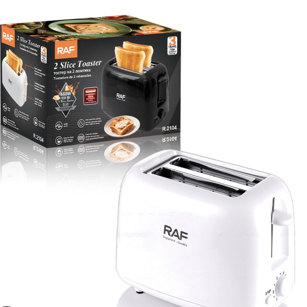 Toster RAF, 2 bölmə, 650 Vt, ağ