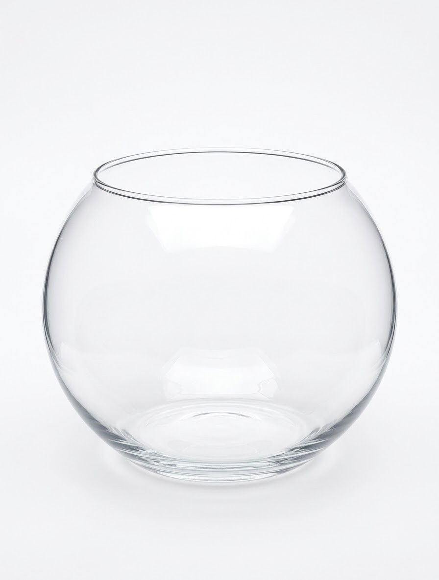 Akvarium, dairəvi, şəffaf, 2.8 l