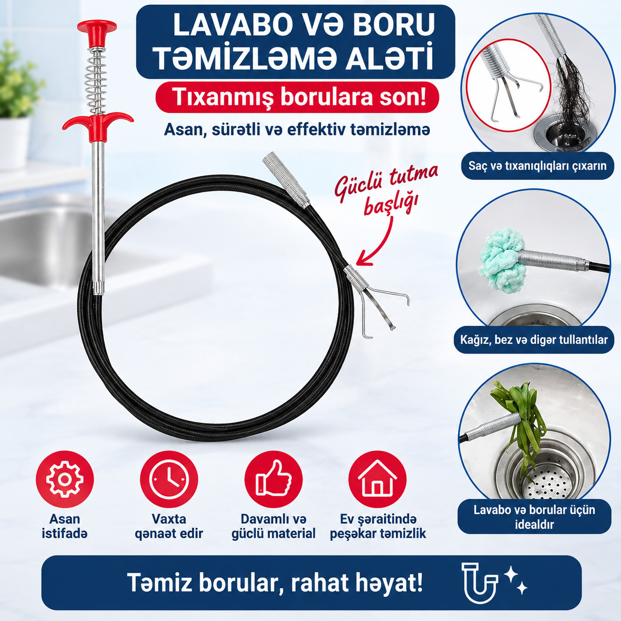 Tros, Dartma, Metal/Plastik, Gümüşü/Qara