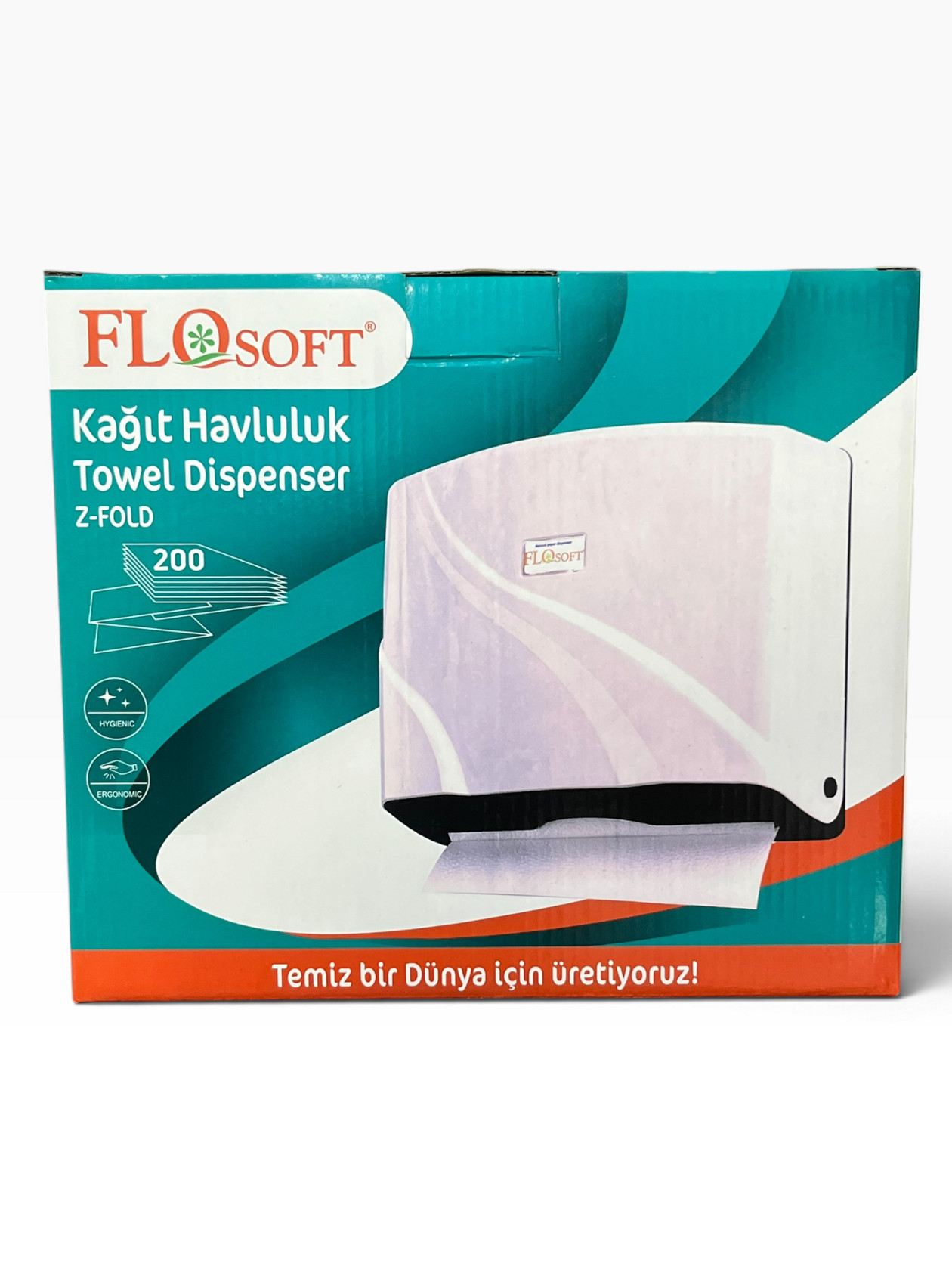 Dispenser salfetlər üçün, plastik, ağ