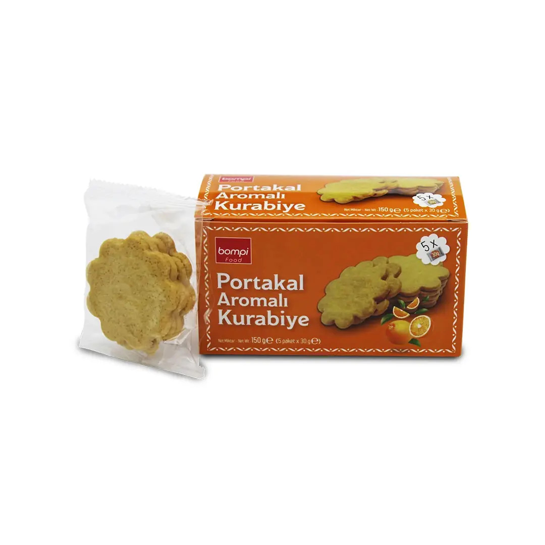 Biskvit peçenye Bompi, portağallı, darçınlı və zəncəfilli, kurabiyə, 150 q