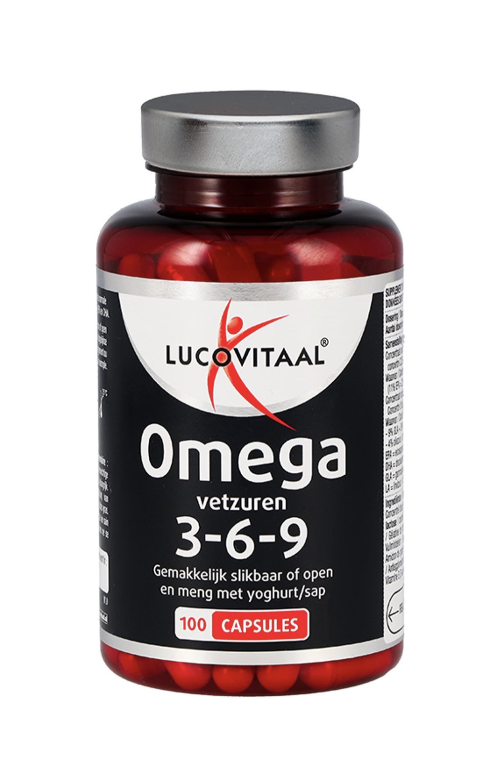 Yağ turşusu Lucovitaal, Omega 3-6-9, Dadsız, 100 əd, Kapsullar