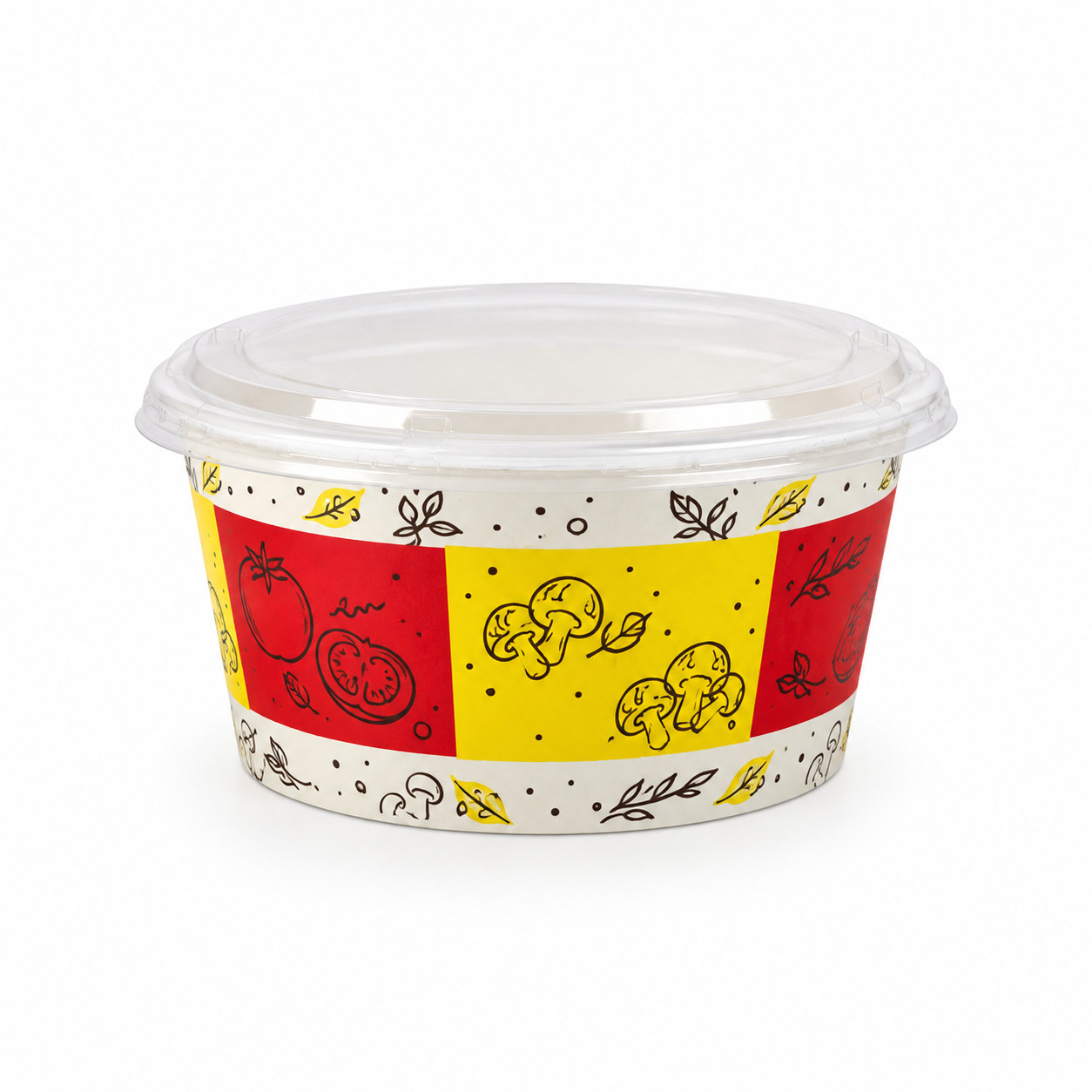 Birdəfəlik şorba qabı dəsti BP03, qapaqlı, karton, 500 ml, 20 əd