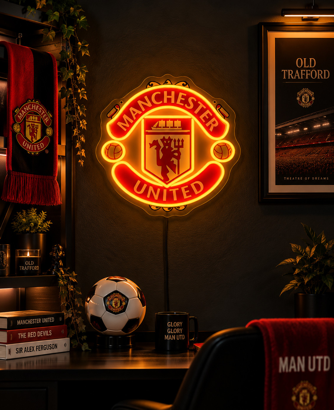 Azarkeş atributu No brand, Manchester United, Divar üçün dekor, Futbol