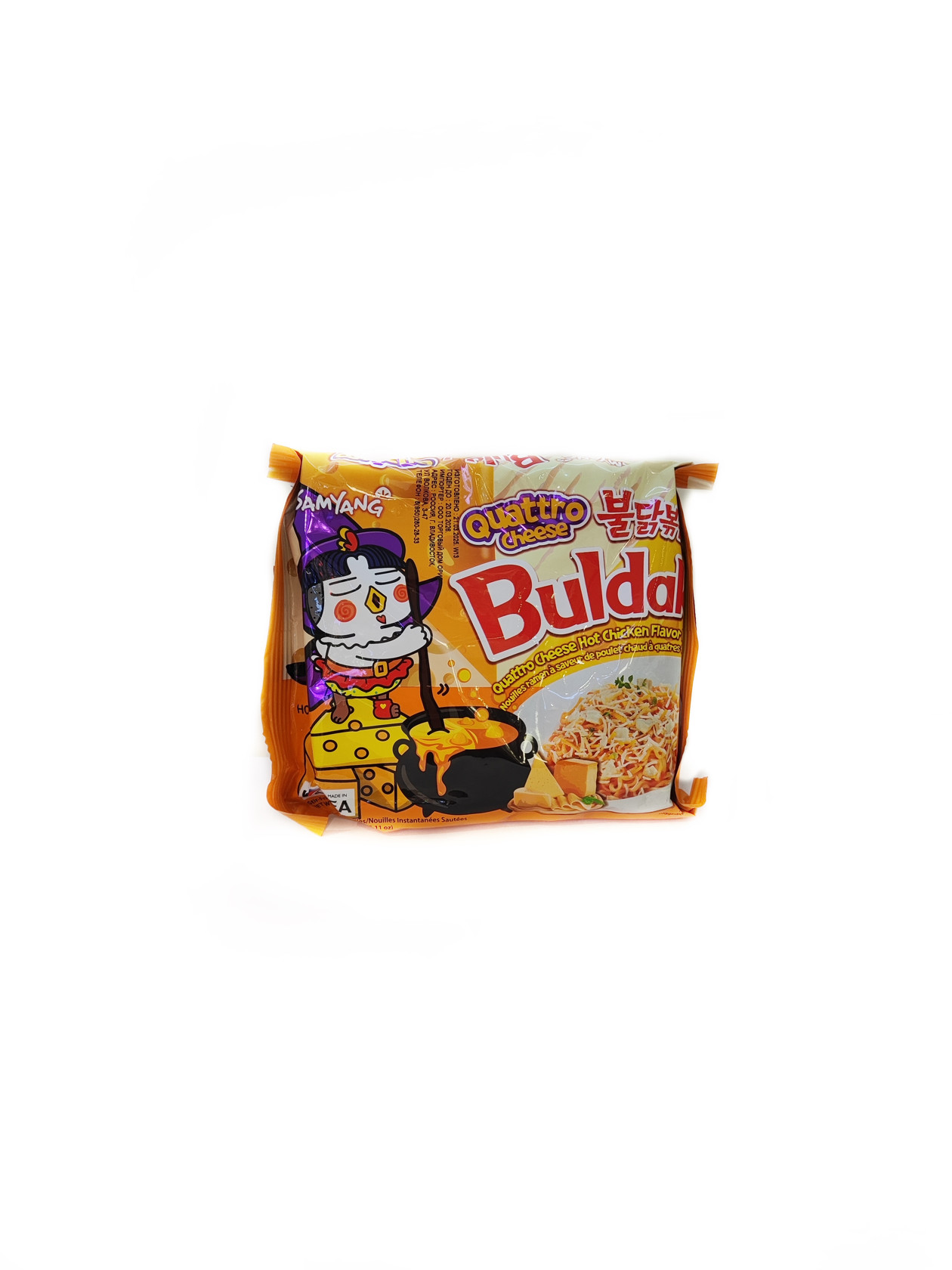 Əriştə Samyang, Acı, Pendir, GMO olmadan, 140 q