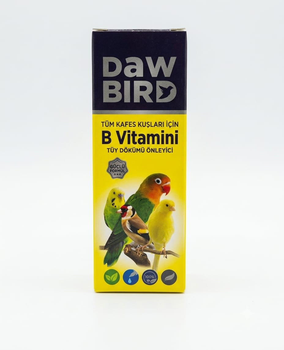 Vitamin DawBird, B qrupu, müxtəlif quşlar, tüktökmə zamanı, damcılar