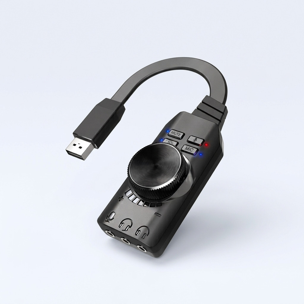 Səs kartı Plextone GS3 Mark II, Xarici, USB-A, 3.5mm, 2.0 kanal