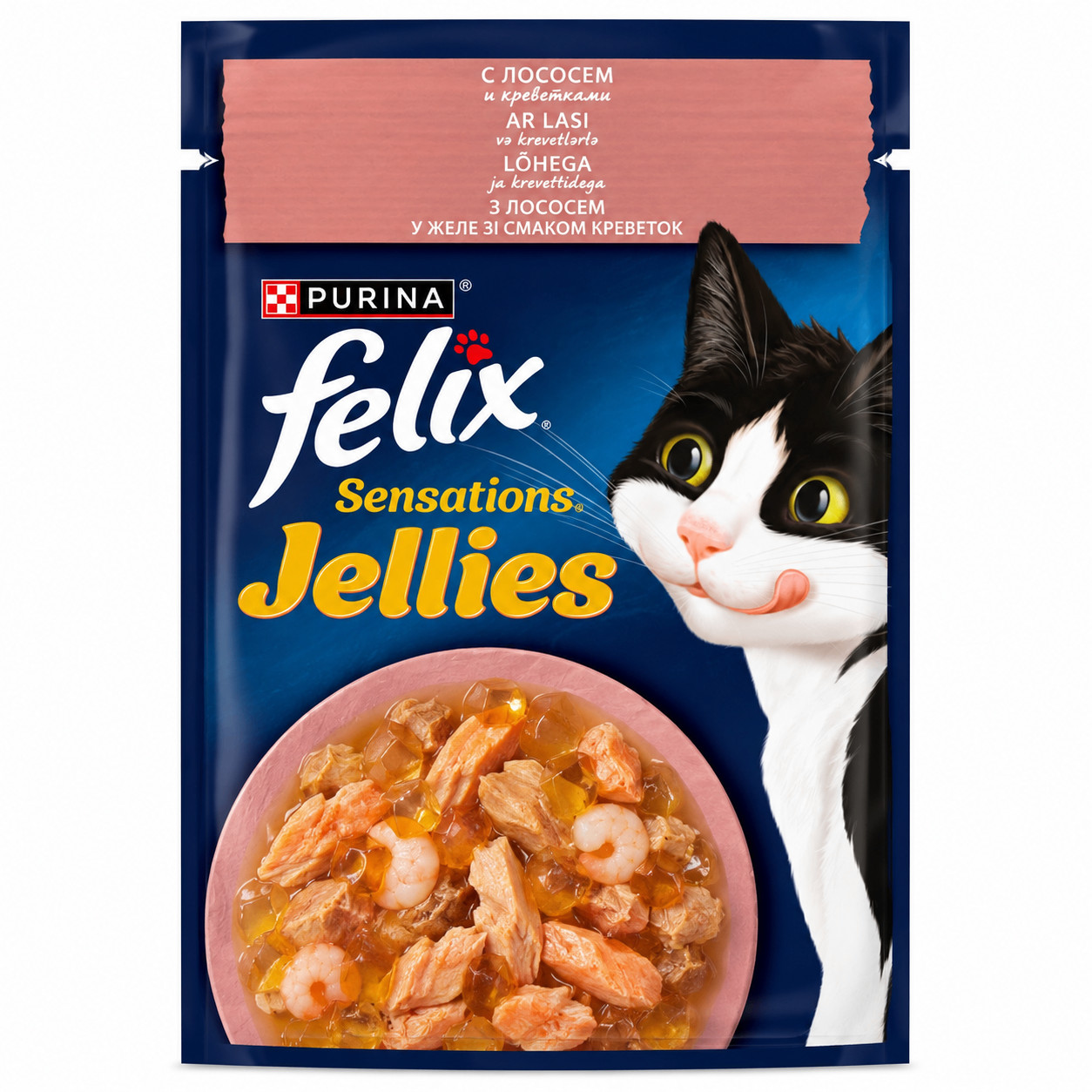 FELIX SENSATIONS qızılbalıq və karides dadlı 85 q jeledə